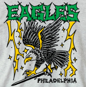 T-shirt with an eagle graphic and 'EAGLES Philadelphia' text