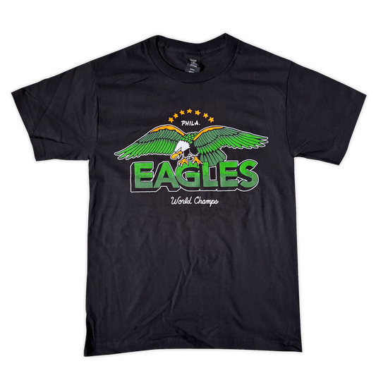 Black t-shirt with Eagles logo on a transparent background